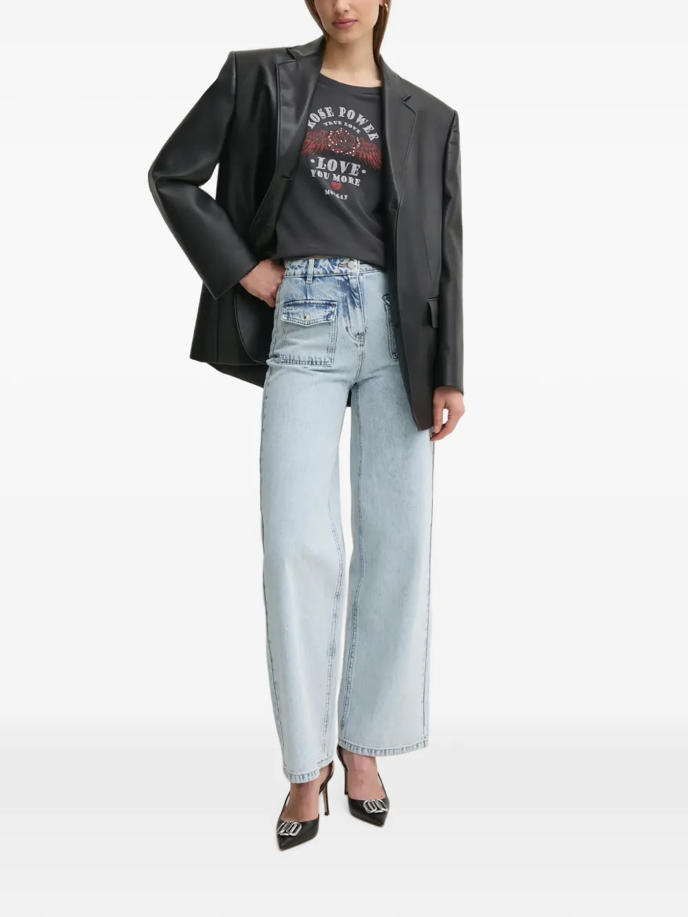 Morgan Straight jeans Blauw