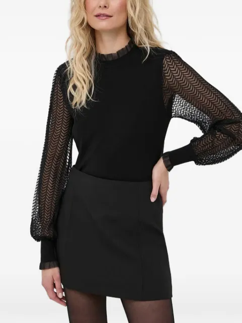 Morgan ruffled long-sleeve blouse