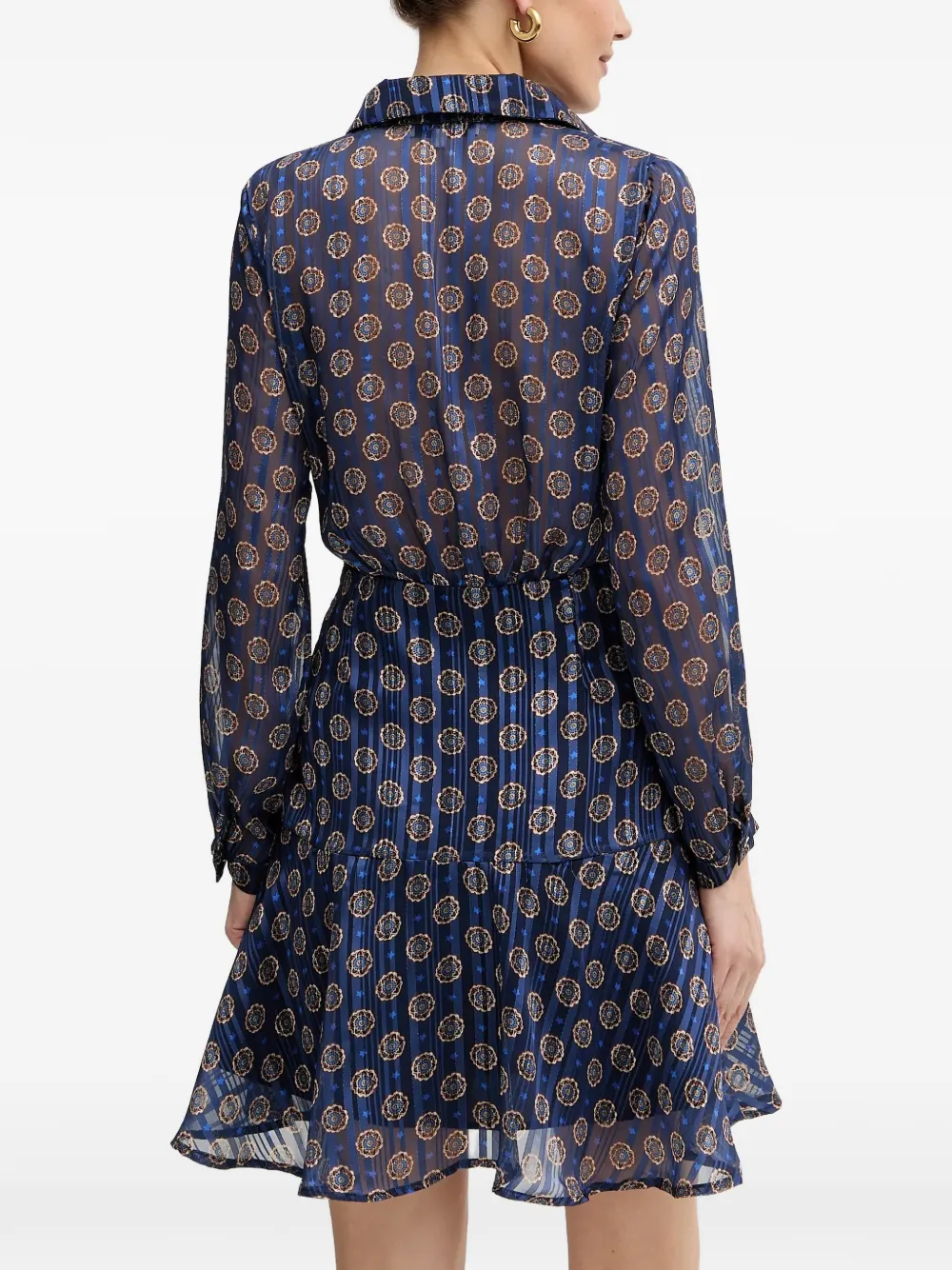 Morgan pleated mini dress Blauw