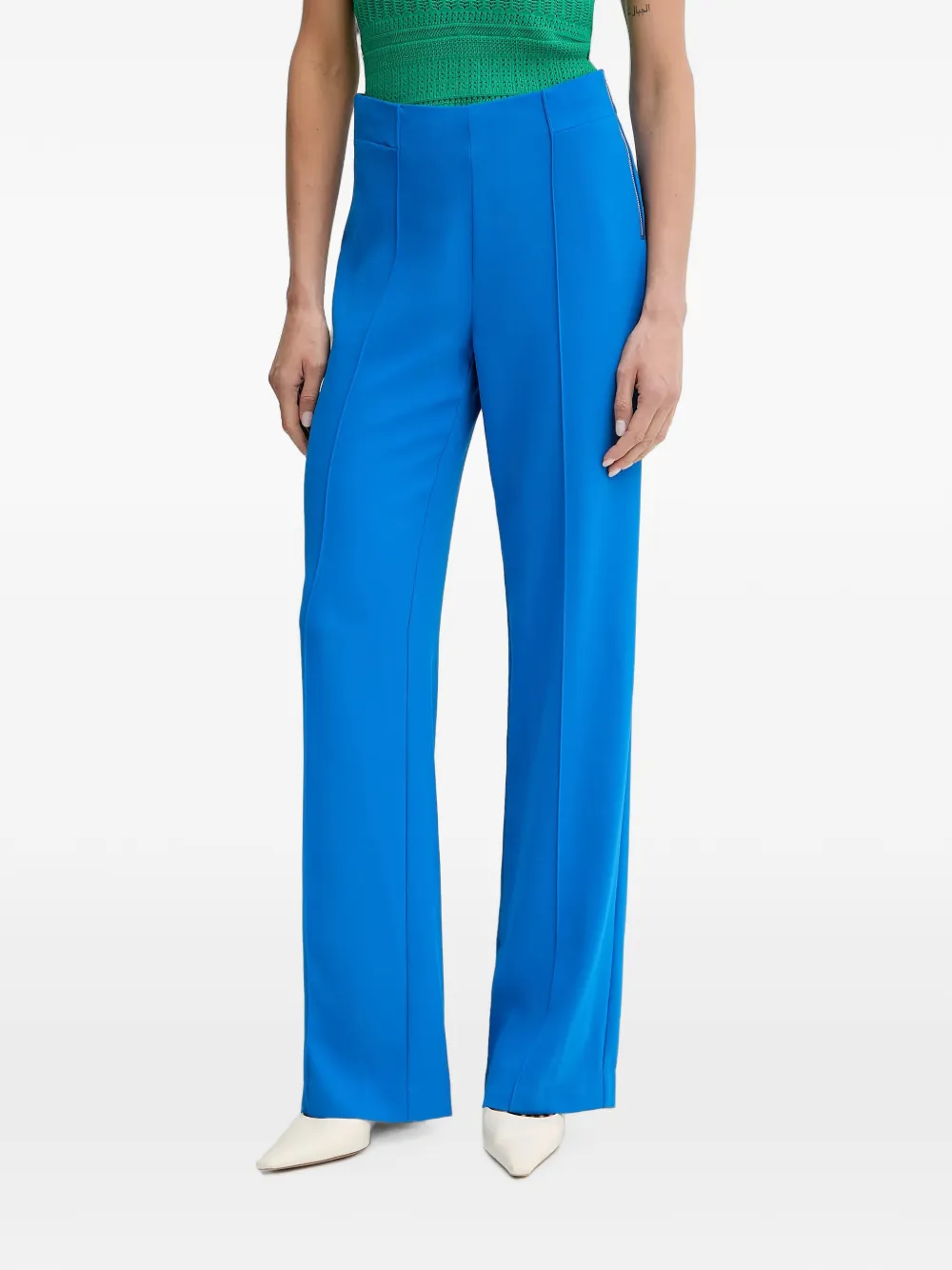 Morgan pressed-crease wide-leg trousers