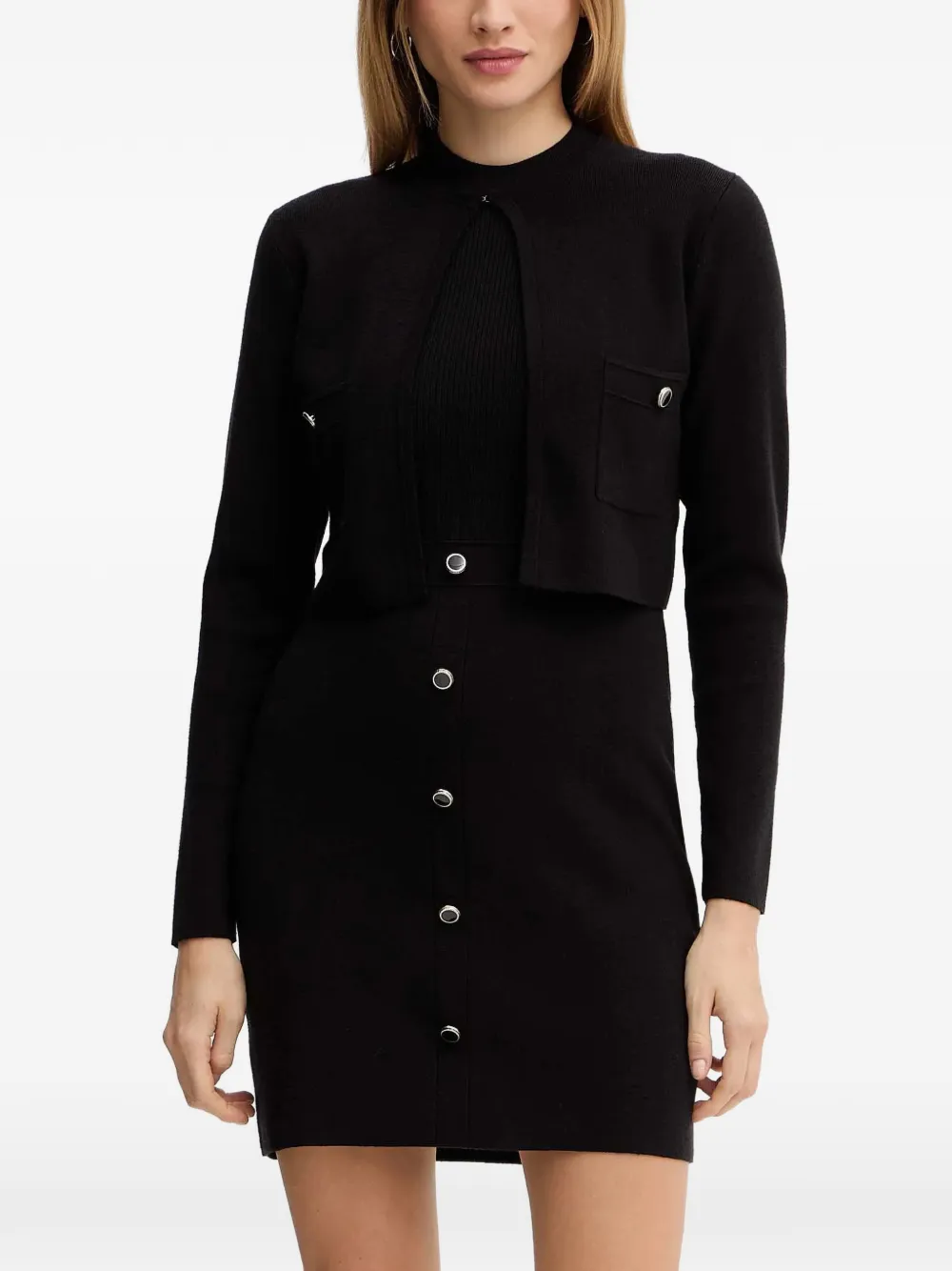 Morgan button-detail mini dress