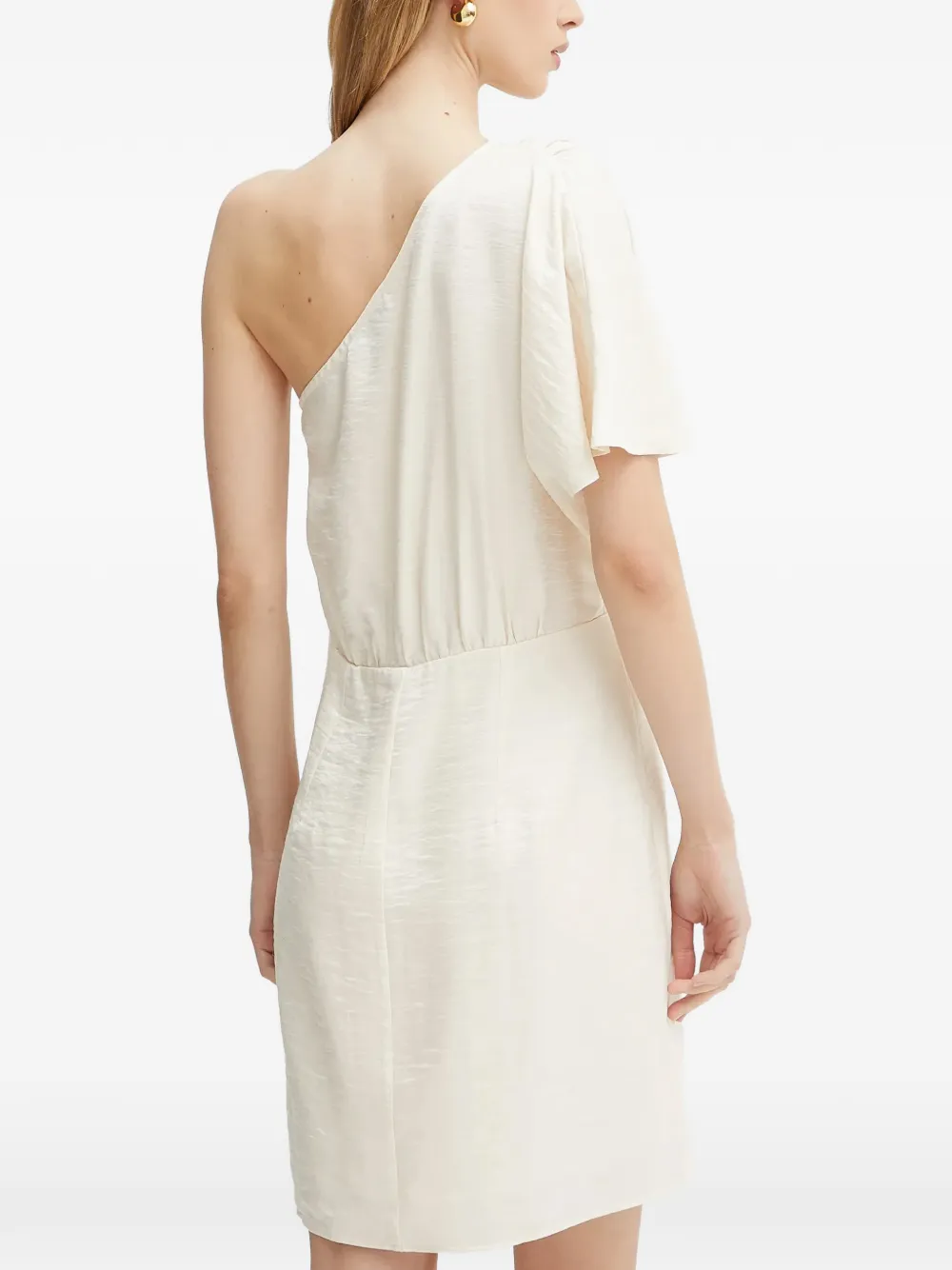 Morgan Gedrapeerde jurk Beige