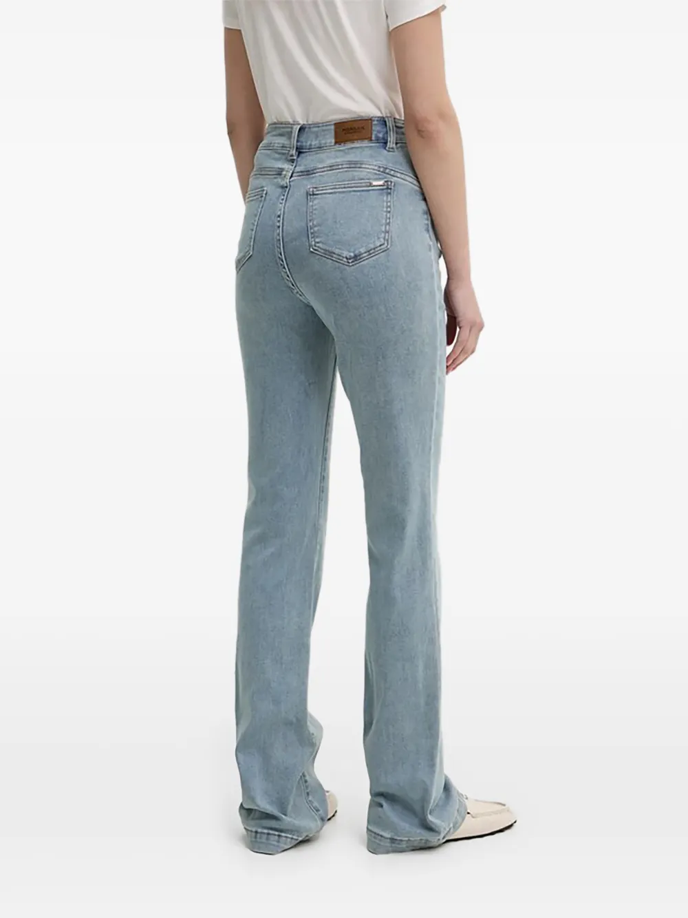 Morgan Braid Flared Jeans In Blue