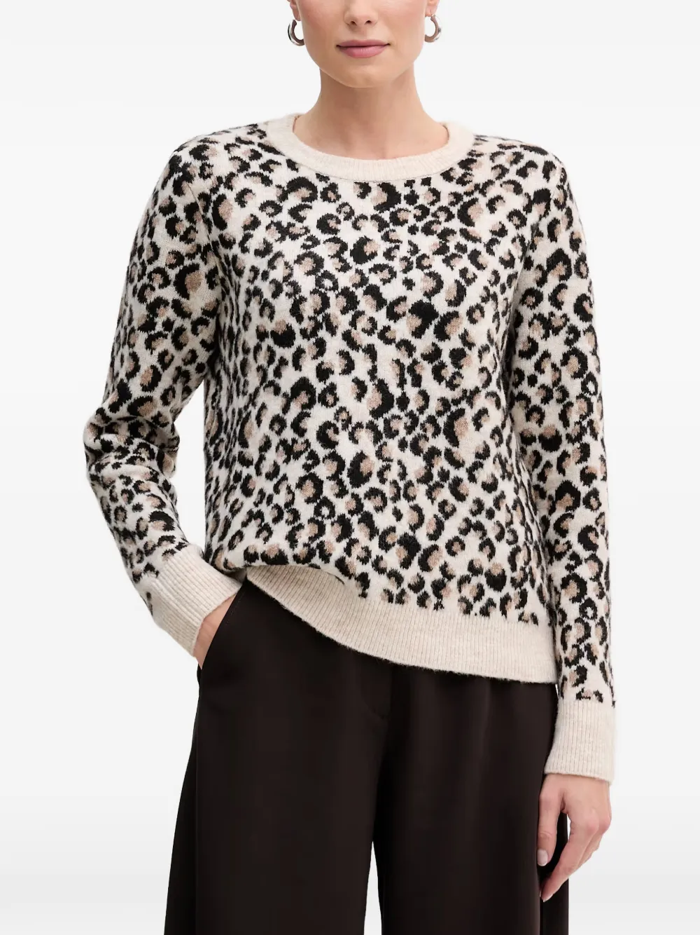 Morgan Crew-neck Sweater In Neutrals