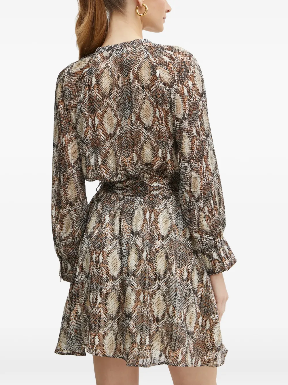 Morgan Mini-jurk met dierenprint Bruin