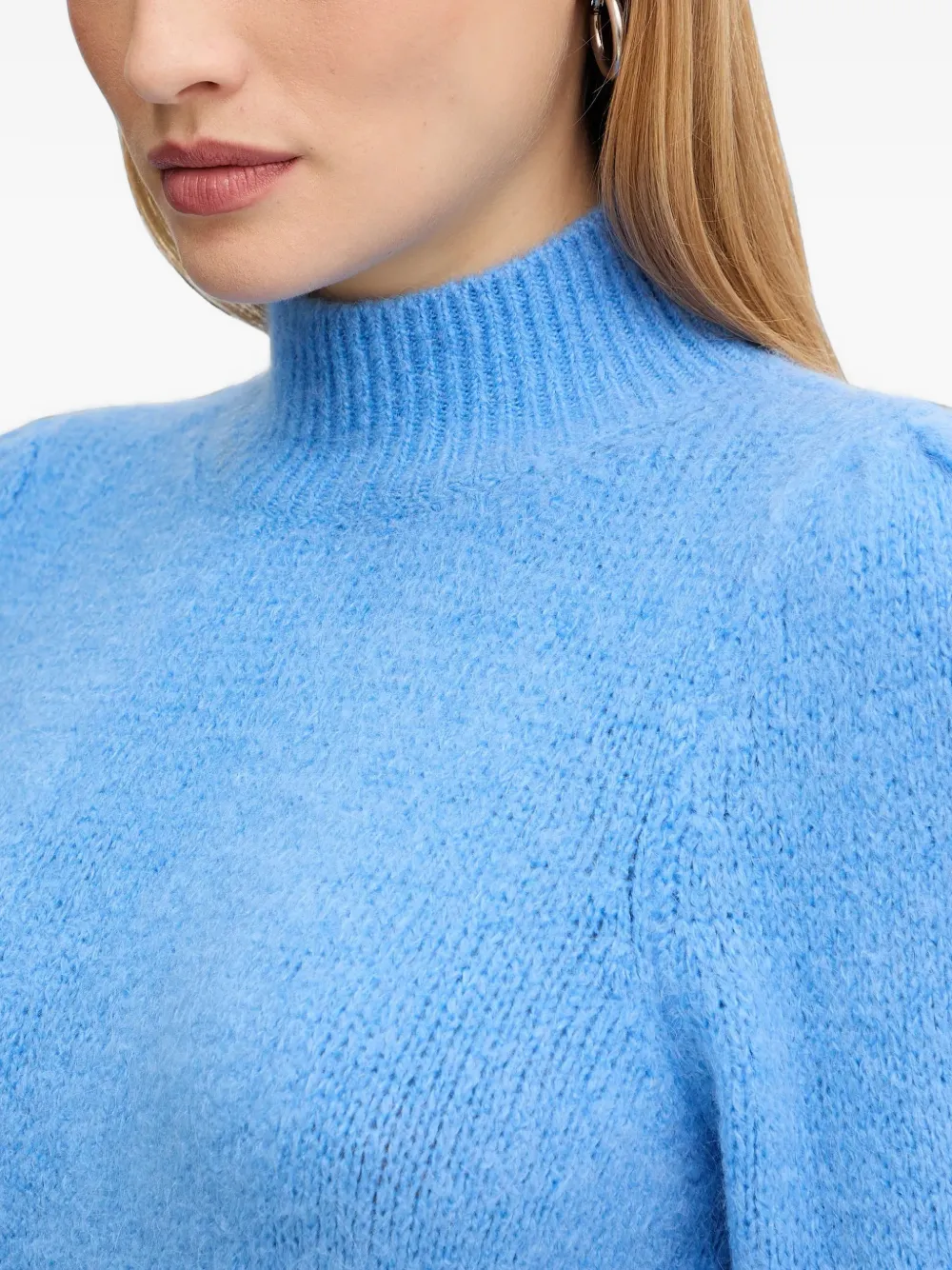 Morgan Trui met pofmouwen Blauw