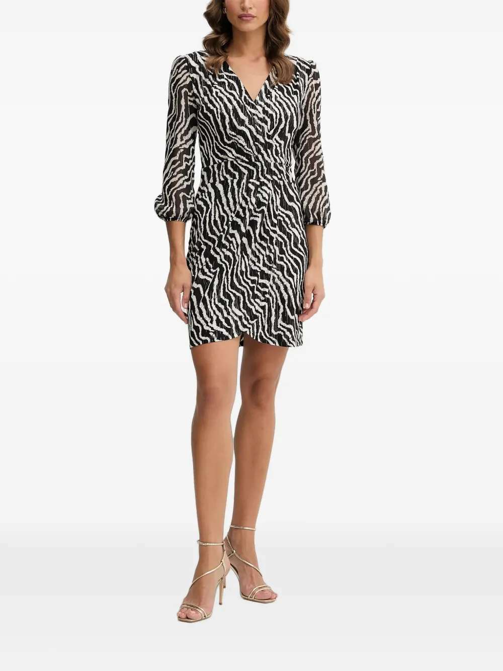 Morgan Mini-jurk met zebraprint Zwart