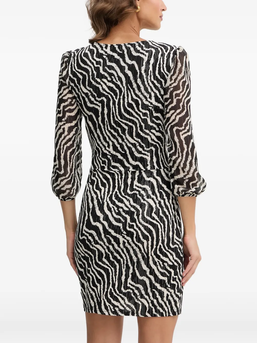 Morgan Mini-jurk met zebraprint Zwart