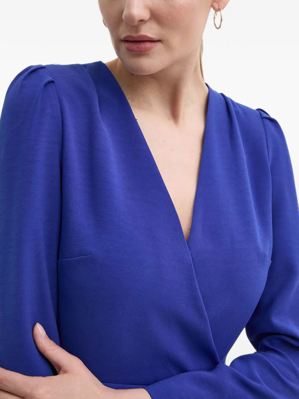 Morgan wrap-style mini dress Blauw