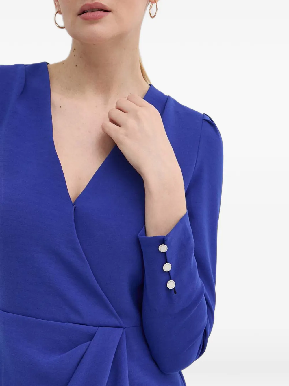 Morgan wrap-style mini dress Blauw