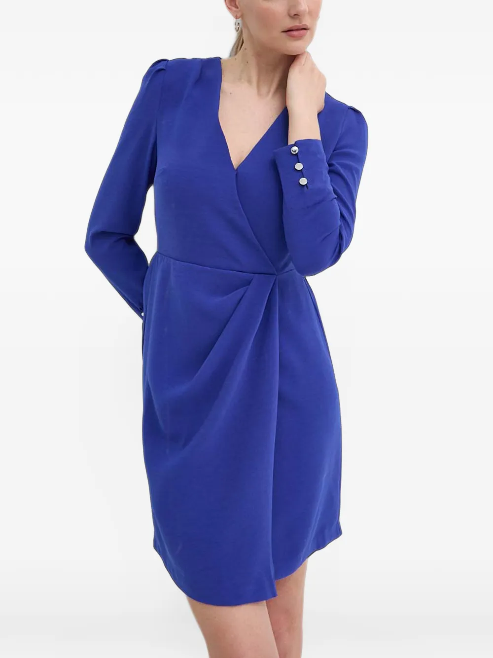 Morgan wrap-style mini dress Blauw