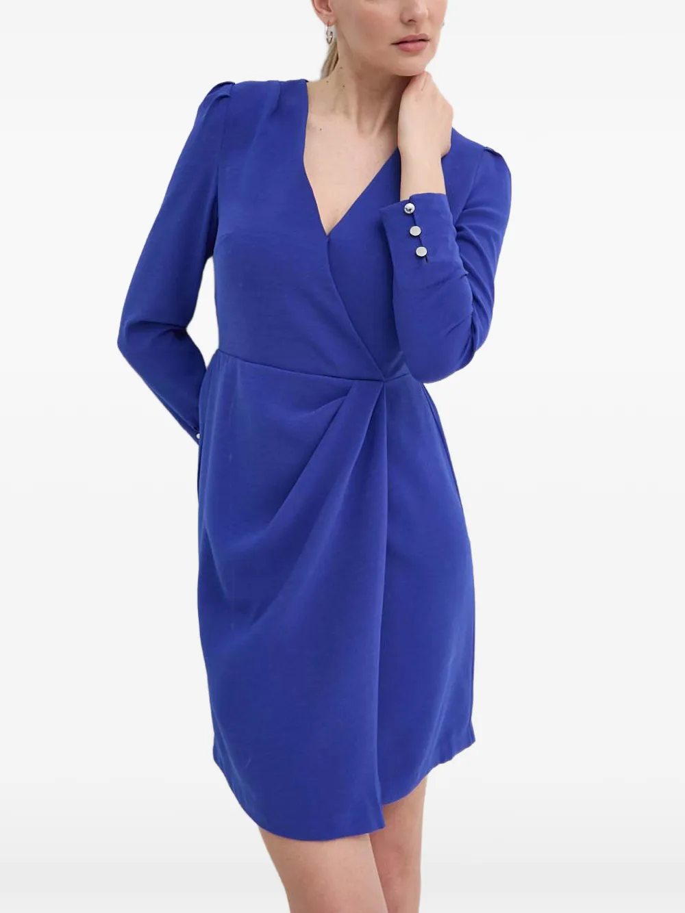 Morgan wrap-style mini dress - Blu