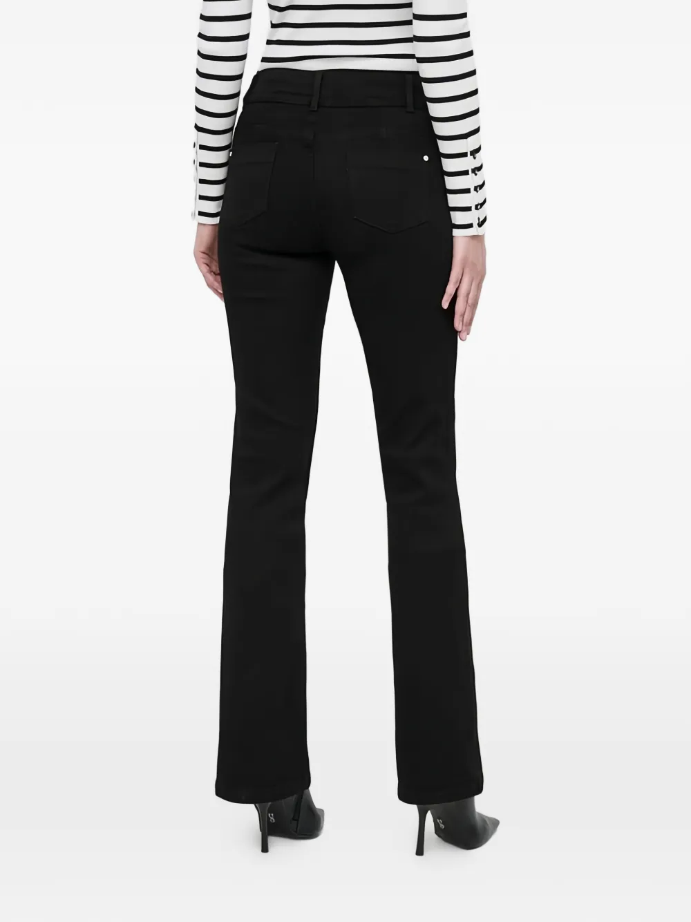 Morgan Bootcut jeans met zak Zwart