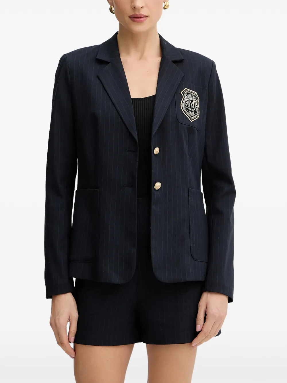 Morgan pinstripe-pattern double-breasted shorts