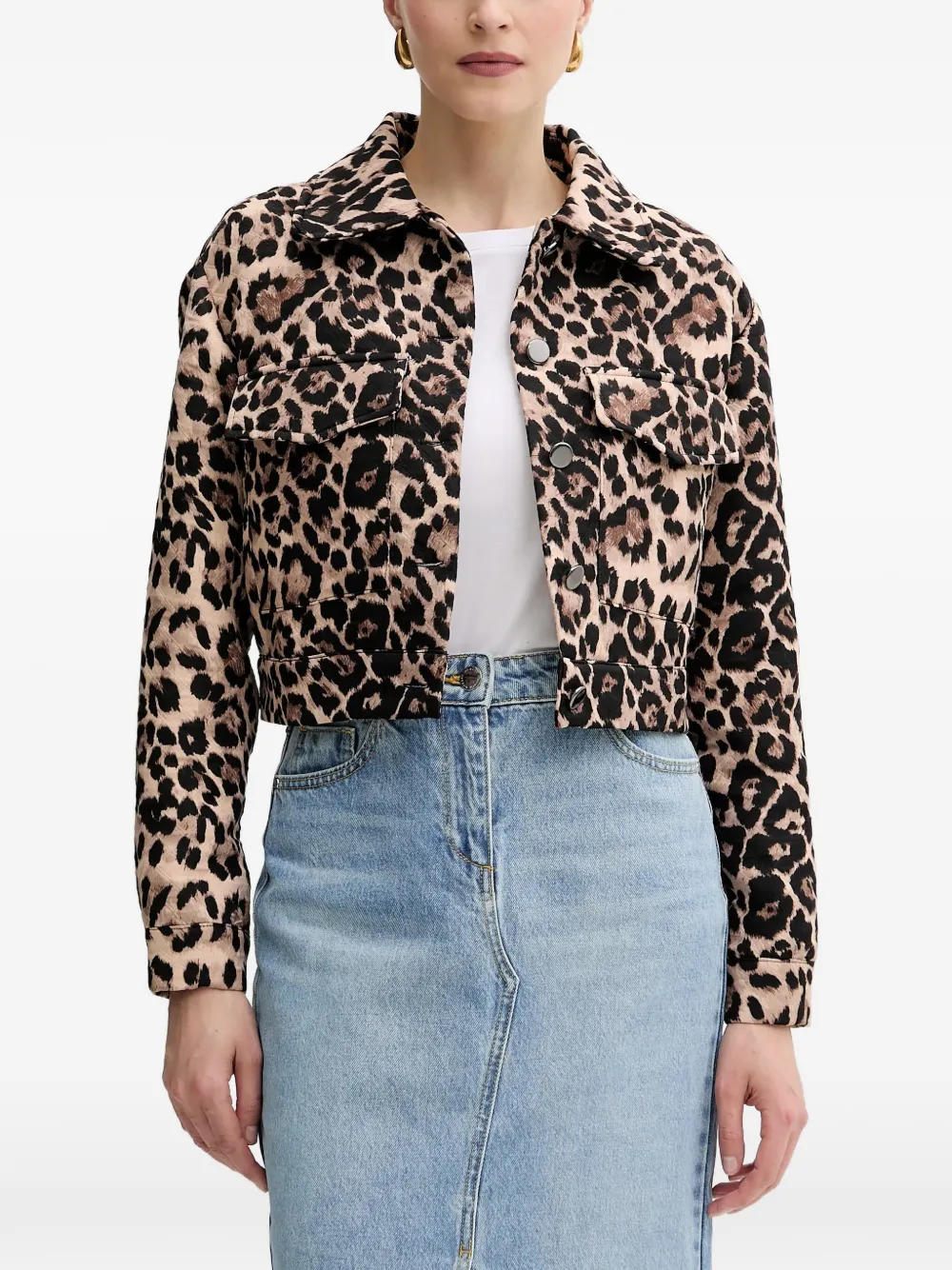 Morgan leopard-print jacket - Toni neutri