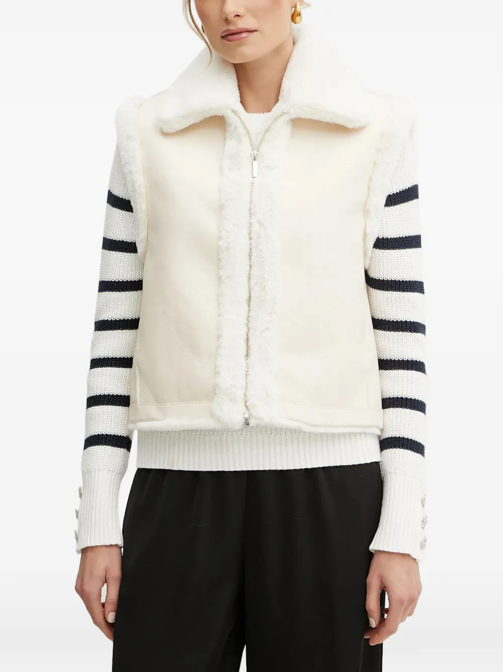 Morgan Bodywarmer met rits Beige