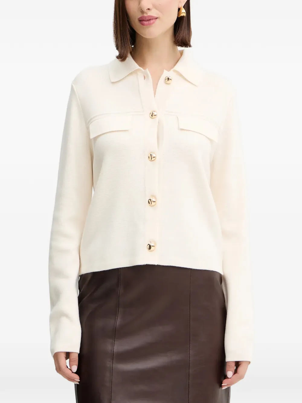 Morgan pocket-details button-down shirt