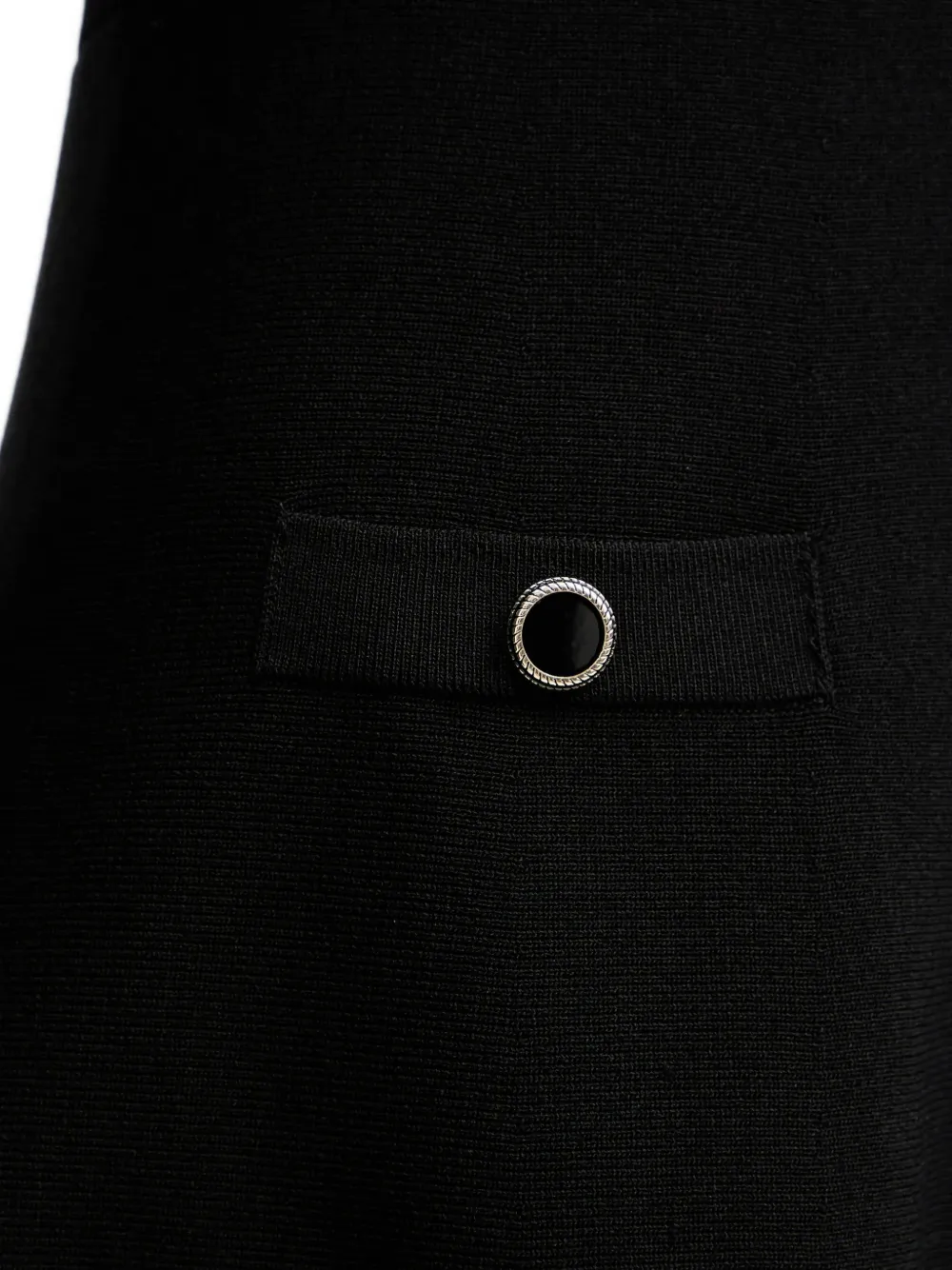 Morgan Gestreepte mini-jurk met knoopdetail Zwart