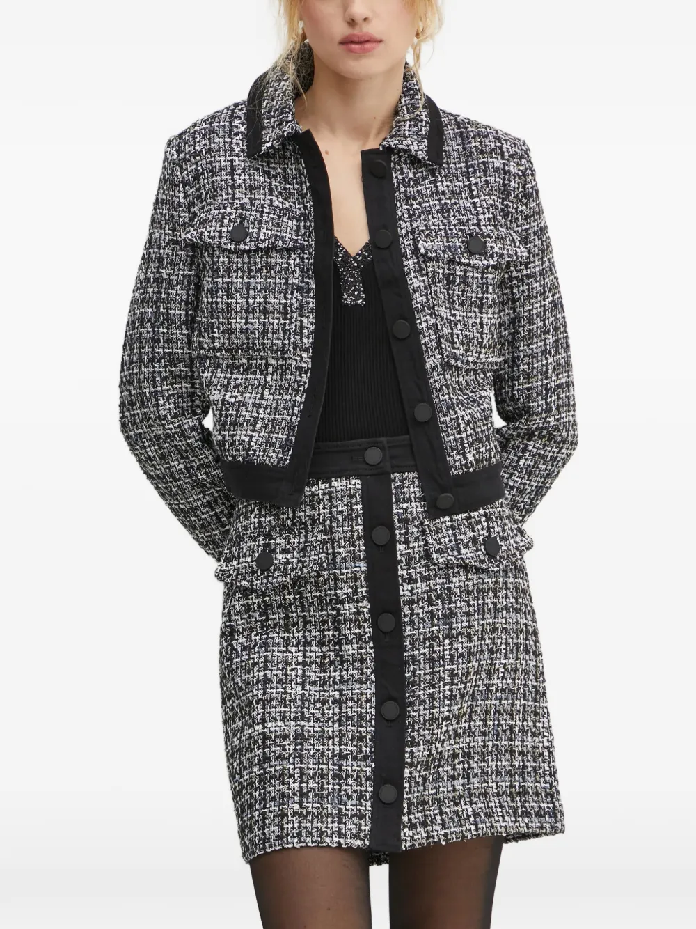 Morgan Giacca in tweed - Nero