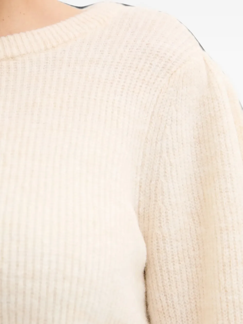 Morgan puffed-sleeves sweater Beige