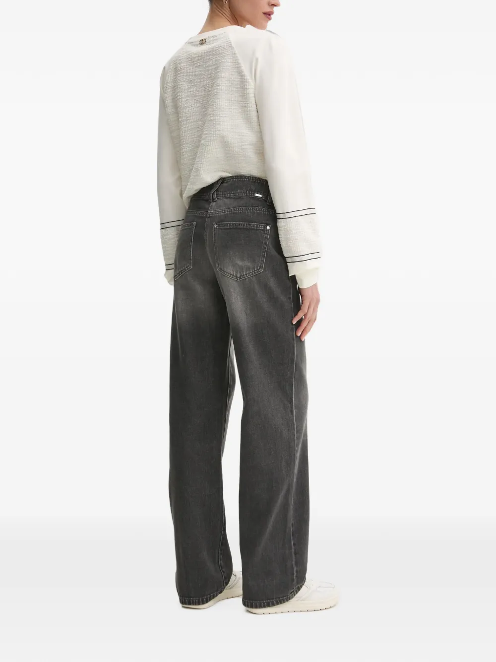 Morgan Jeans verfraaid met ketting Grijs