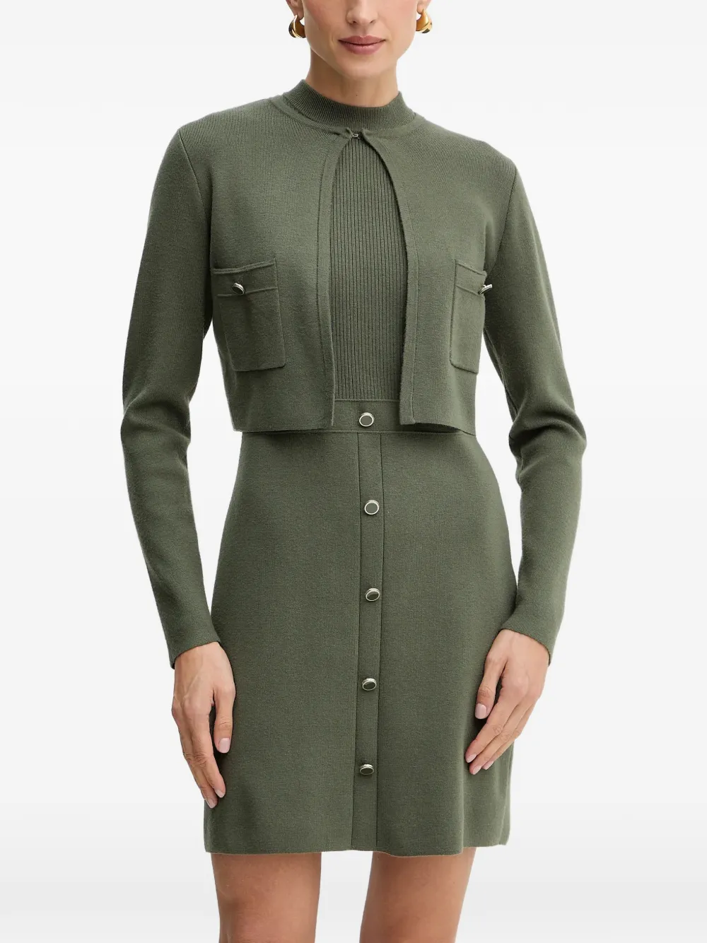 Morgan layered-detail mini dress