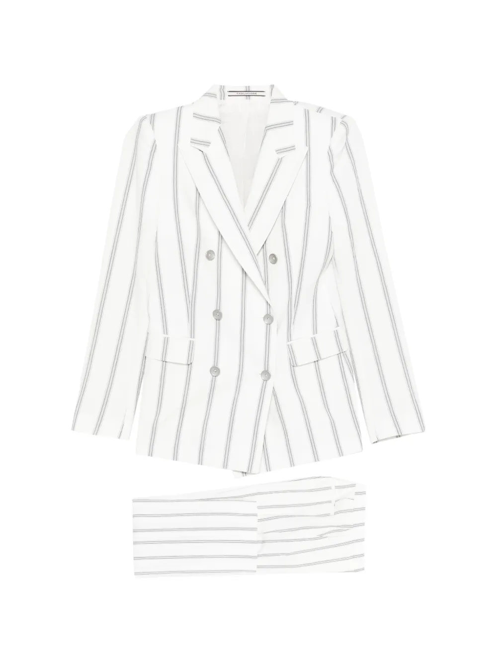 Tagliatore double-breasted striped suit - Bianco