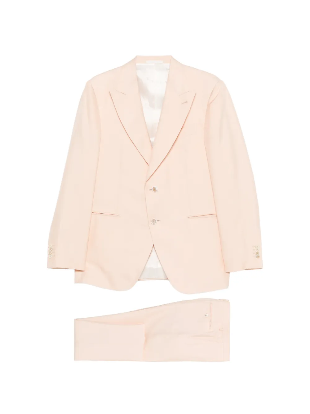 Caruso single-breasted suit (set of three) - Rosa