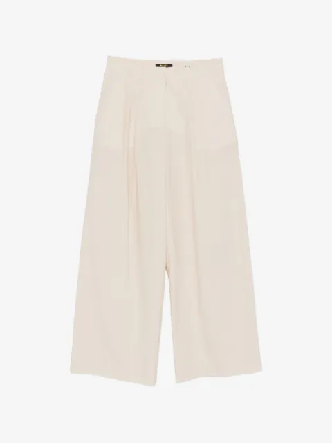 Moorer pleated wide-leg trousers