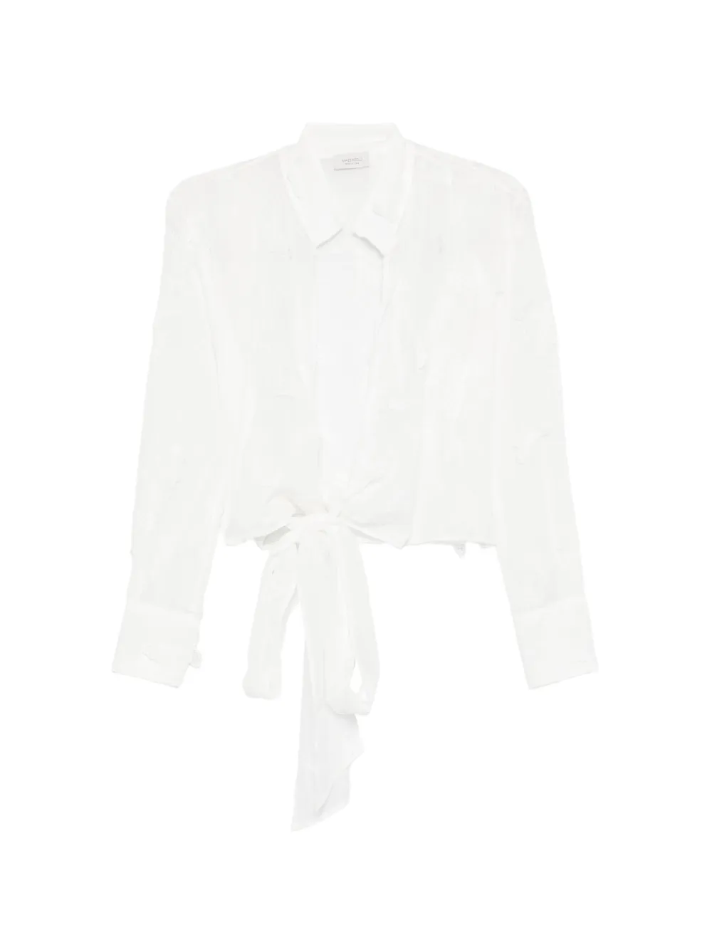 Mazzarelli tie-front blouse - White