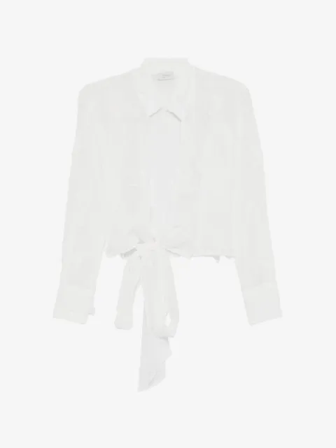 Mazzarelli blusa con lazo en el frente