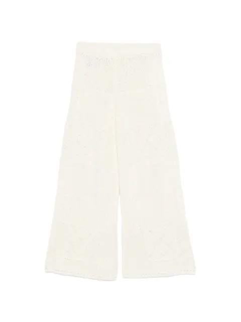 Ba&Sh patchwork crochet-knit trousers