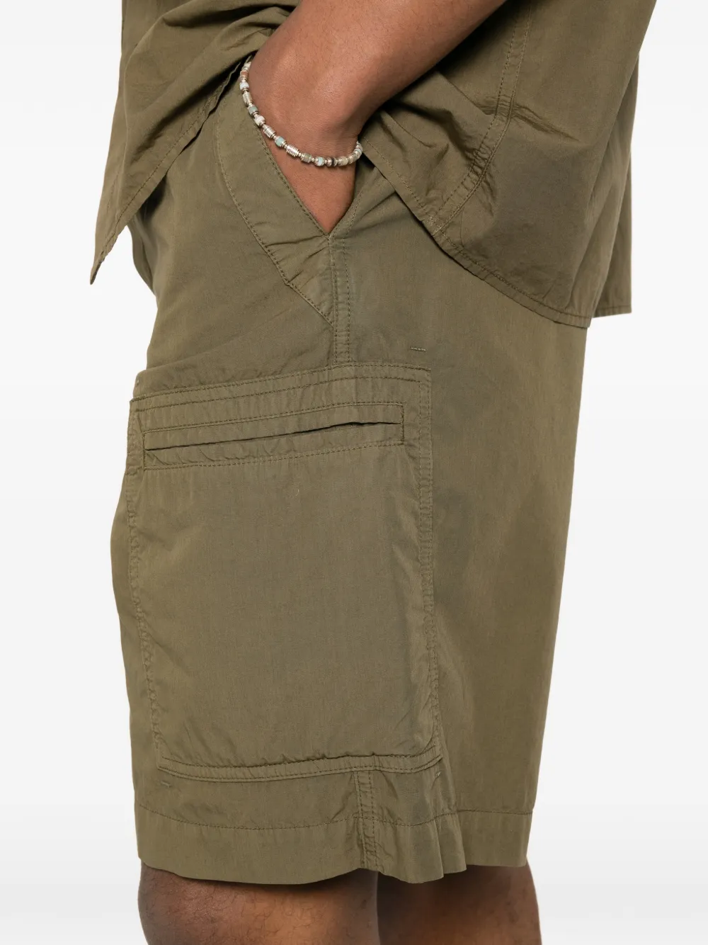 Iceberg Shorts met cargo zak Groen