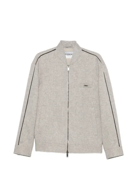Iceberg logo-plaque side-stripe jacket