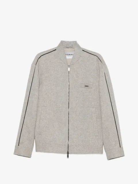 Iceberg logo-plaque side-stripe jacket