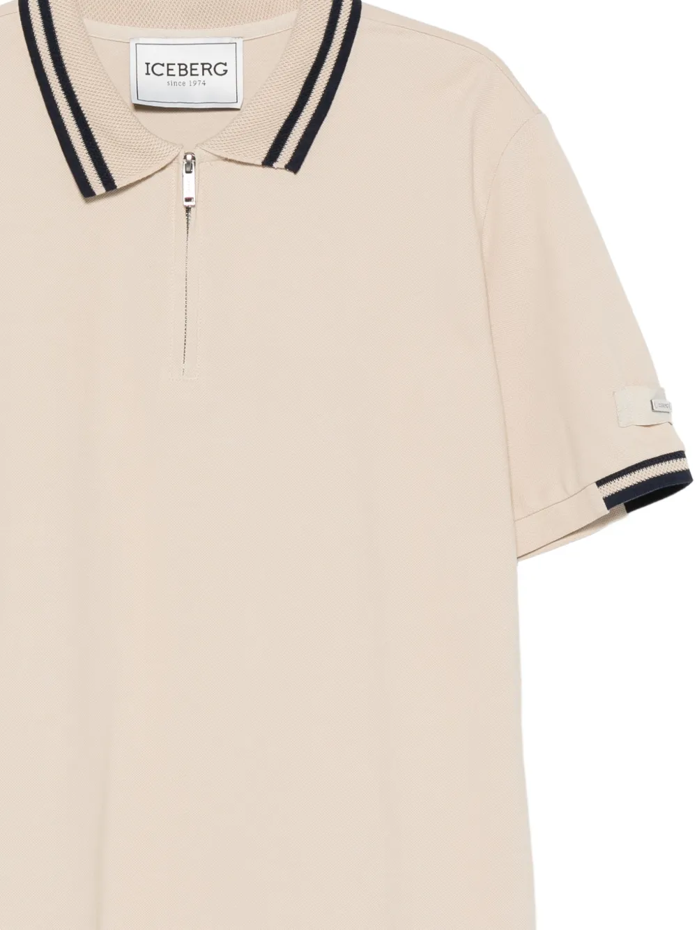 Iceberg Poloshirt met rits Beige