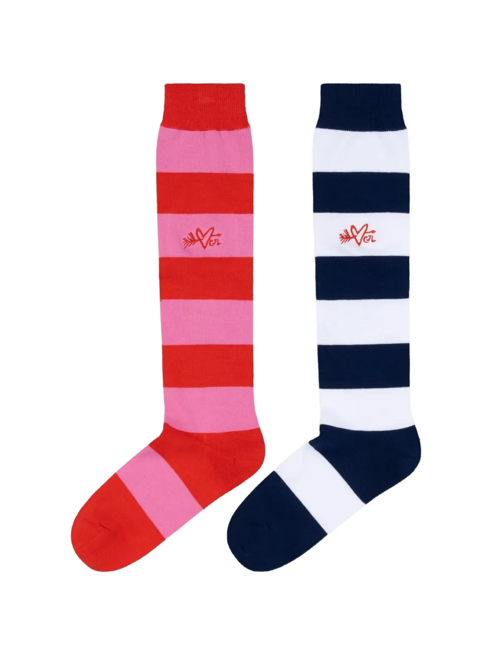 Charles Jeffrey Loverboy Loverboy striped socks (set of two) - Blu