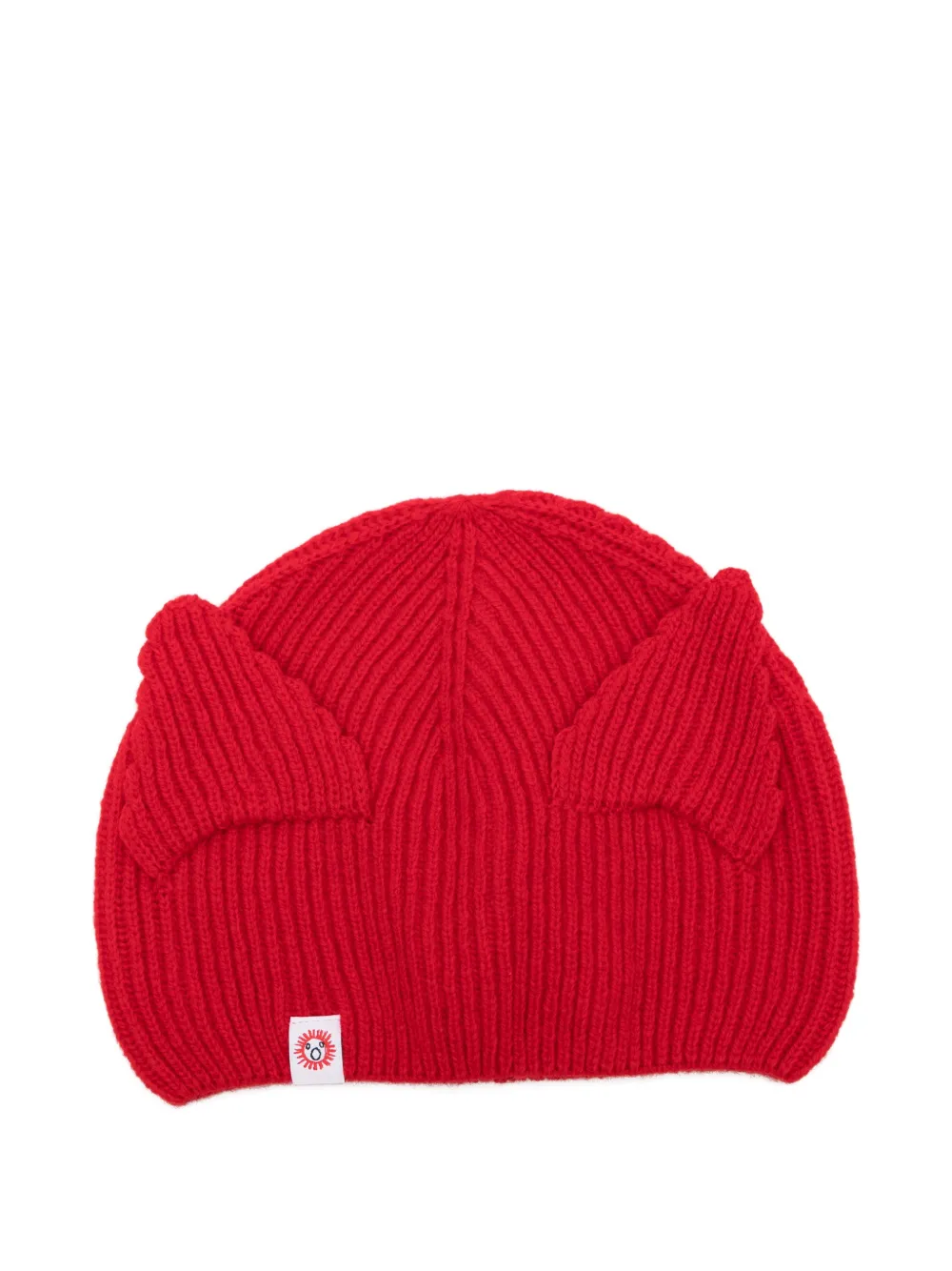 Charles Jeffrey Loverboy ears-detail beanie hat - Rosso