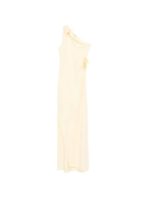 Coperni asymmetric floral-appliqué maxi dress