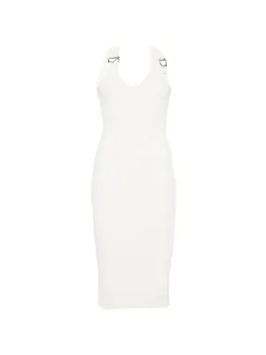 fitted lace wedding dress Sleeveless Contrast Ribbed Knit Maxi Dress main image 0