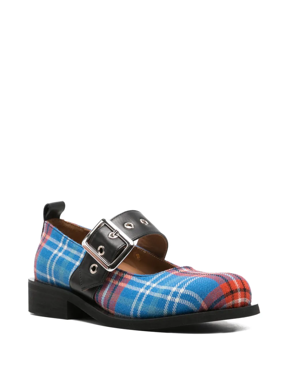 Charles Jeffrey Loverboy Geruite pumps met gesp Blauw