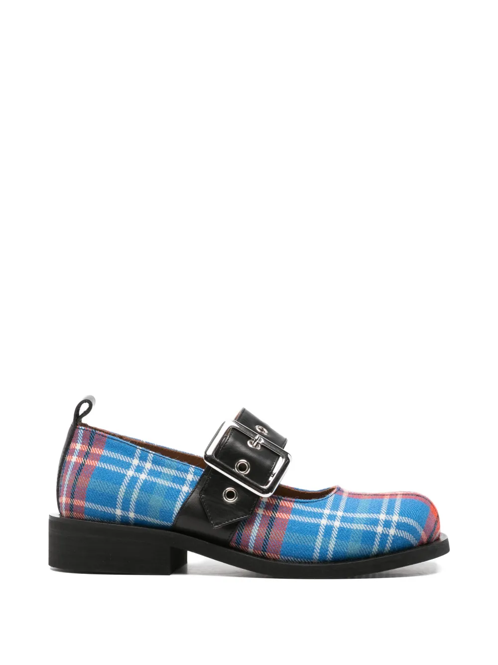 Charles Jeffrey Loverboy buckle plaid pumps - Blu