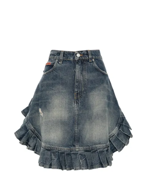 Martine Rose denim ruffled skirt