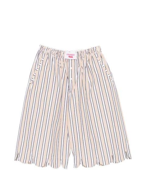 Charles Jeffrey Loverboy striped scalloped shorts