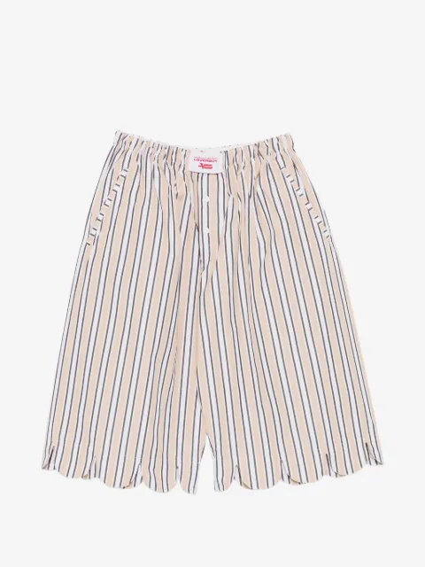 Charles Jeffrey Loverboy striped scalloped shorts