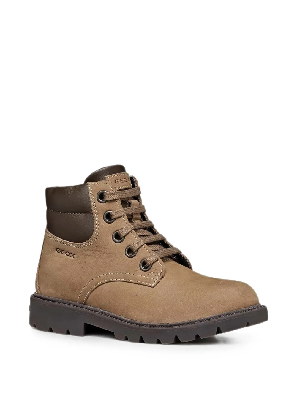 Geox Kids Stivali Shaylax con lacci - Marrone