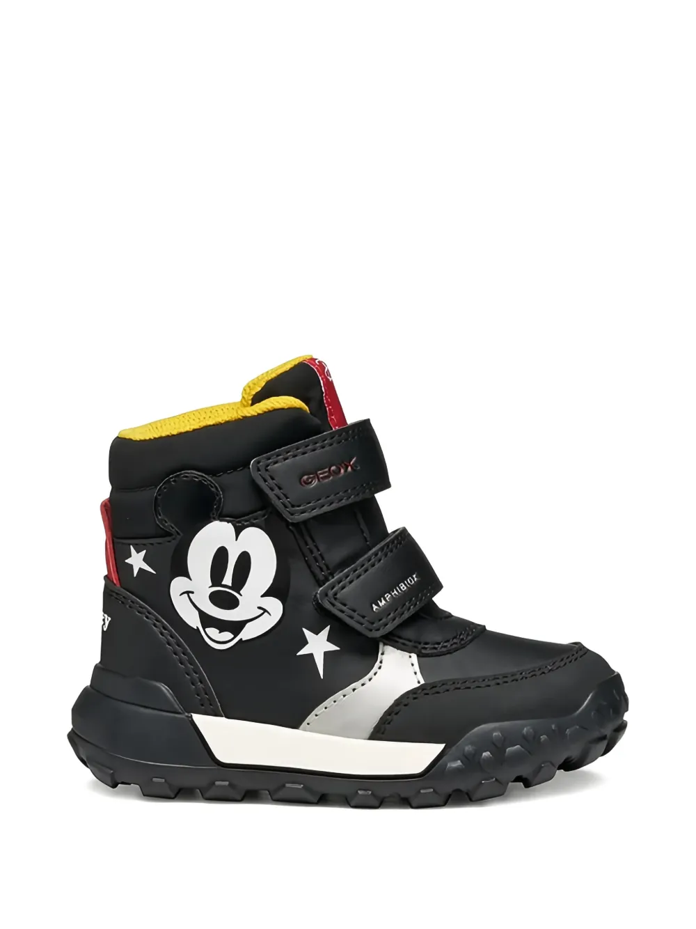 Geox Kids x Disney Mickey Mouse Trekkyup ABX laarzen met ronde neus Zwart
