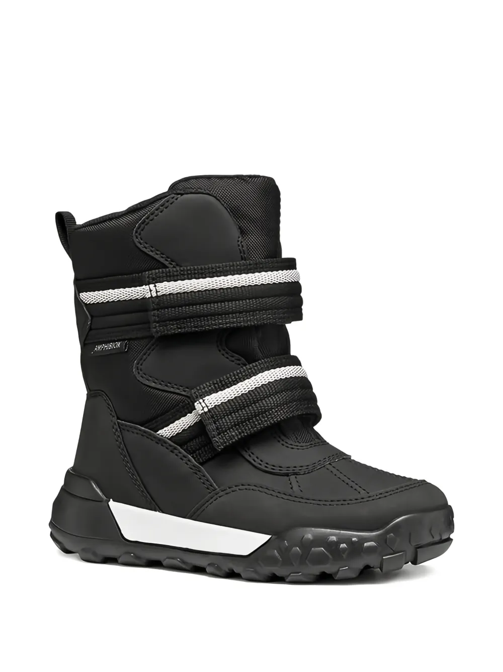 Geox Kids Trekkyup Abx striped strap boots - Nero