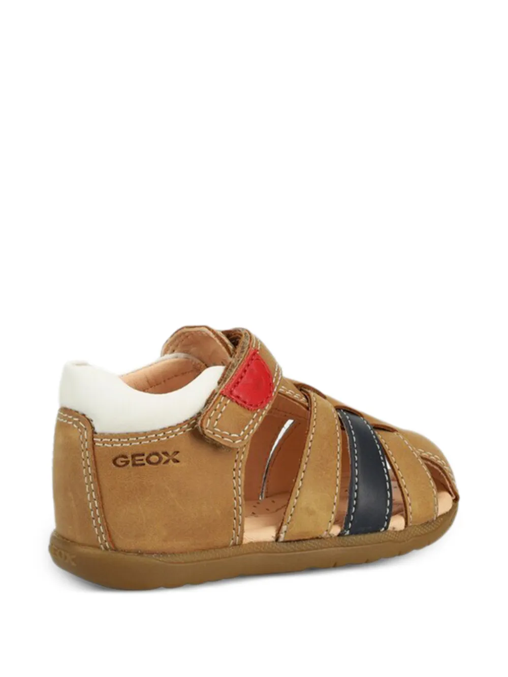 Geox Kids Sandalen met colourblocking en bandje Beige