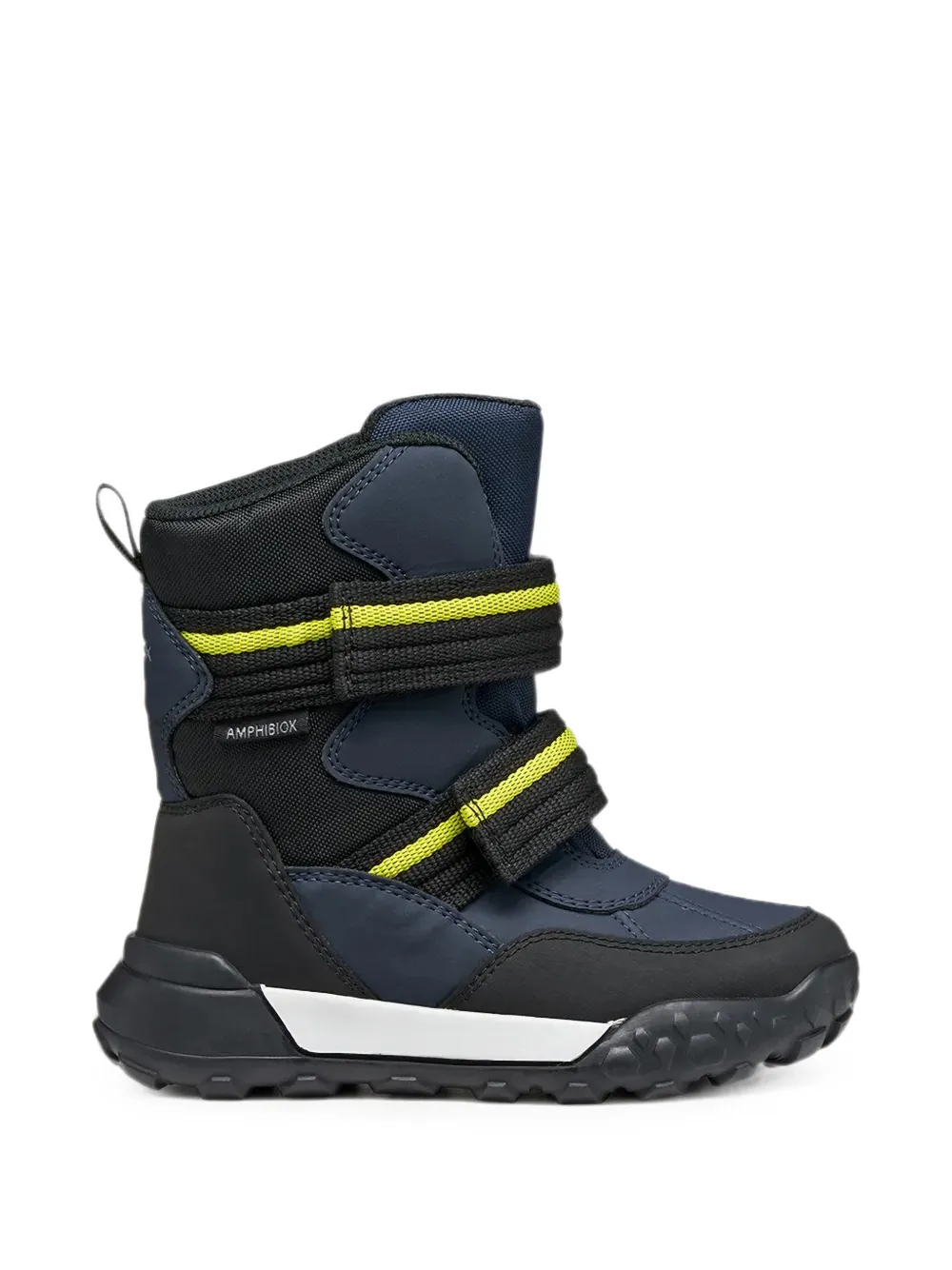 Geox Kids Trekkyup Abx stripe strap boots Blauw